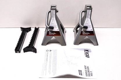 TEQ Correct TQ942 2 Ton Ratcheting Jack Stand Kit NOS