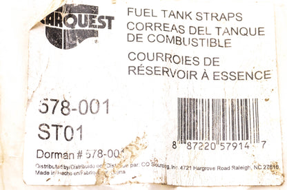 Carquest 578-001, ST01 Fuel Tank Straps Qty 2 NOS