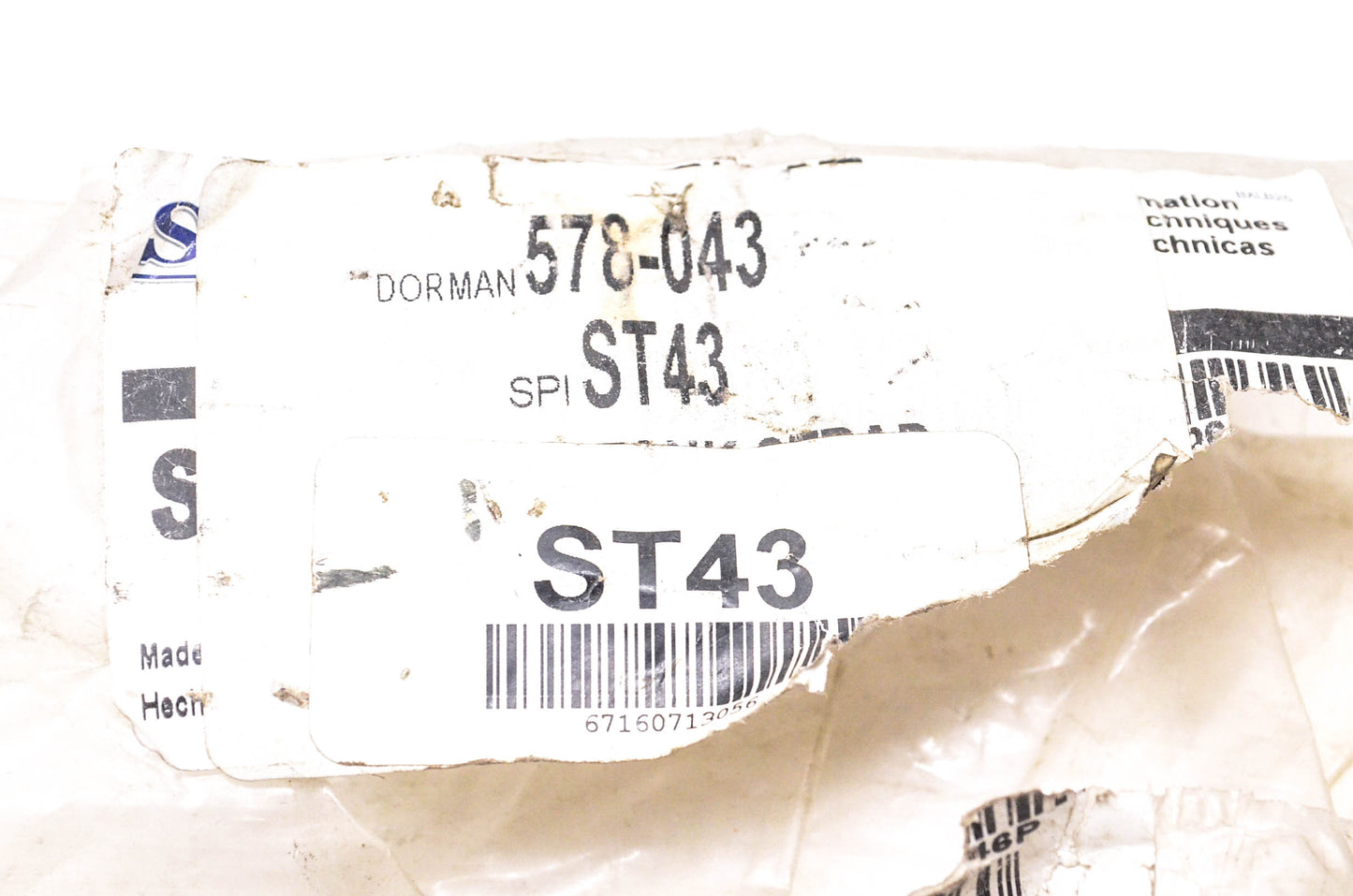 Spectra Premium ST43, 578-043 Fuel Tank Straps Qty 2 NOS