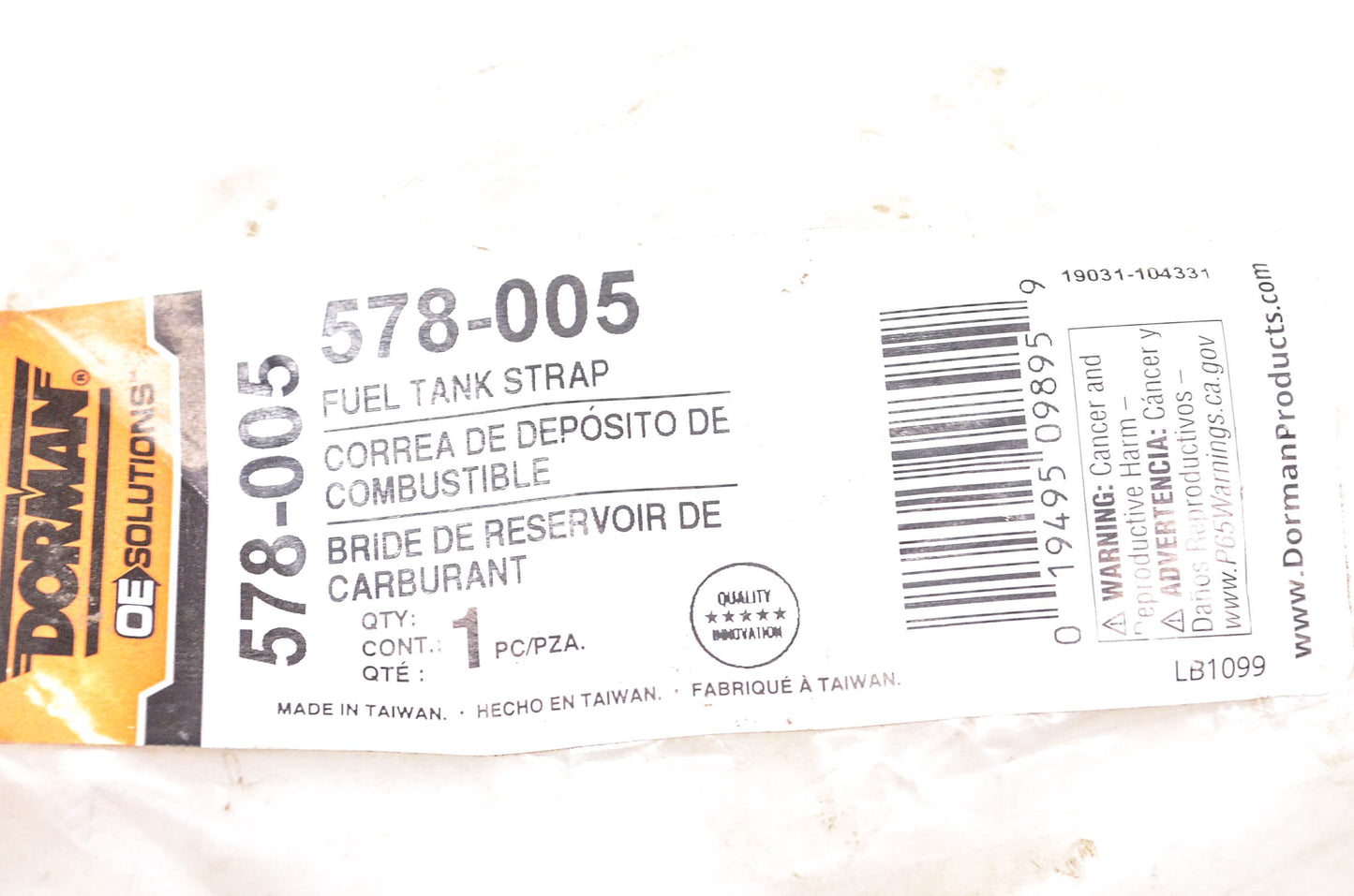 Dorman 578-005 Fuel Tank Straps Qty 2 NOS