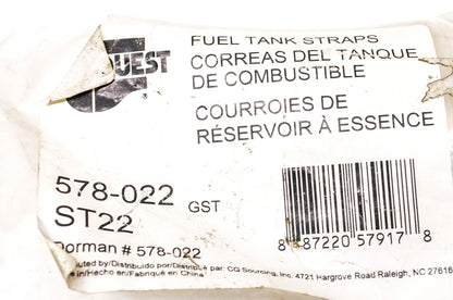 Carquest 578-022, ST22 Fuel Tank Straps Qty 2 NOS