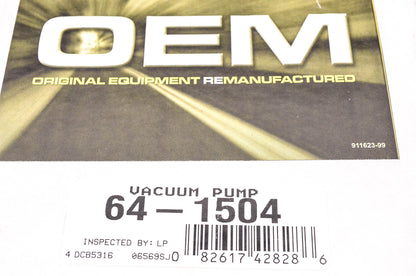 Carquest 64-1504 Remanufactured Vacuum Pump NOS