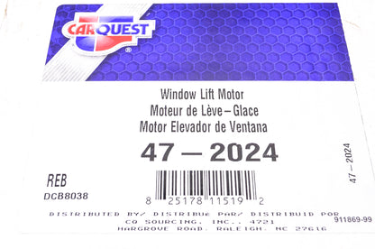 Carquest 47-2024 Remanufactured Window Lift Motor NOS