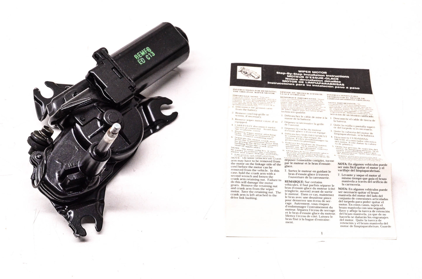 Carquest 43-4413 Remanufactured Wiper Motor NOS