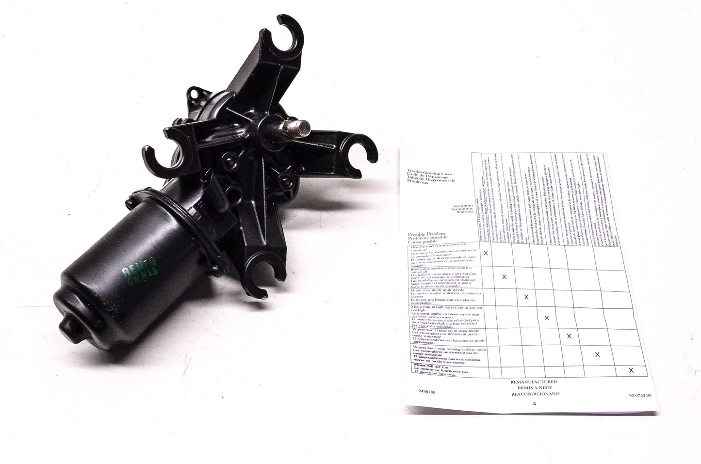 Carquest 43-4318 Remanufactured Wiper Motor NOS
