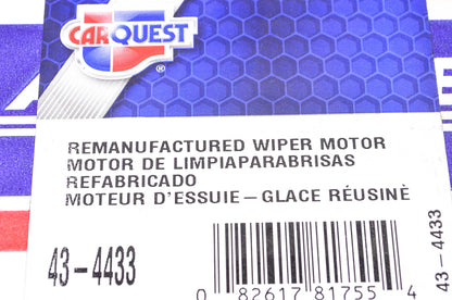 Carquest 43-4433 Remanufactured Wiper Motor NOS