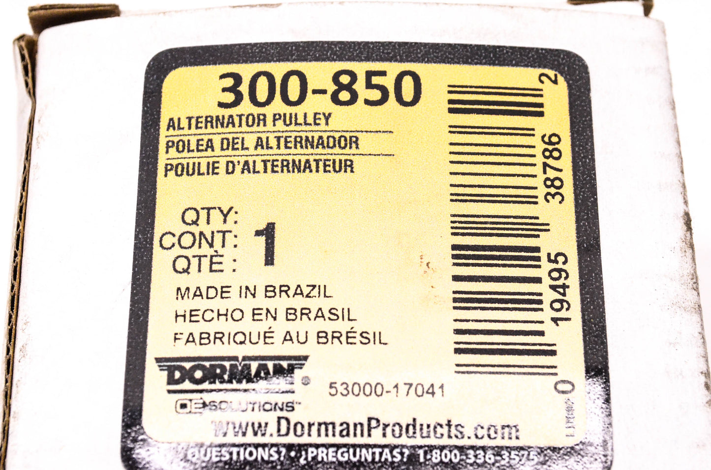 Dorman 300-850 Alternator Pulley NOS