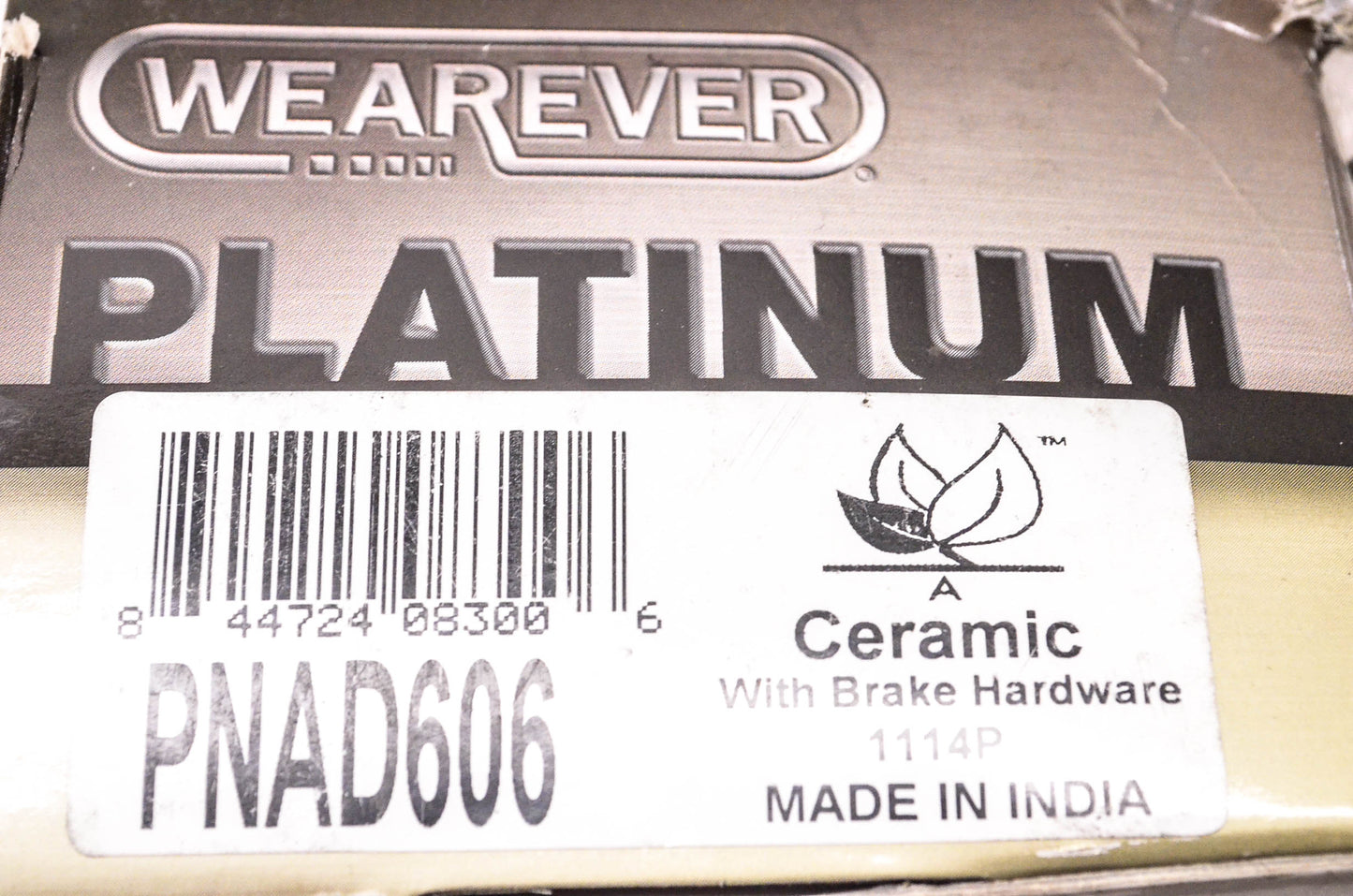 Wearever PNAD606, 1114P Wearever Platinum Ceramic Brake Pad Kit NOS