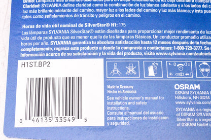 Sylvania H1ST.BP2 Sylvania Silverstar Headlight Qty 2 NOS