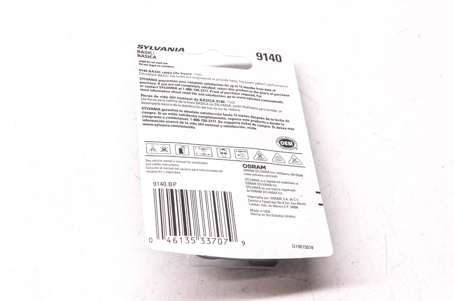 Sylvania 9140.BP Sylvania Basic Headlight NOS
