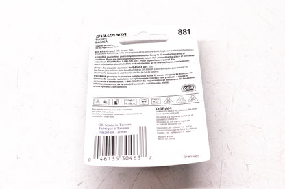 Sylvania 881.BP Sylvania Basic Headlight NOS