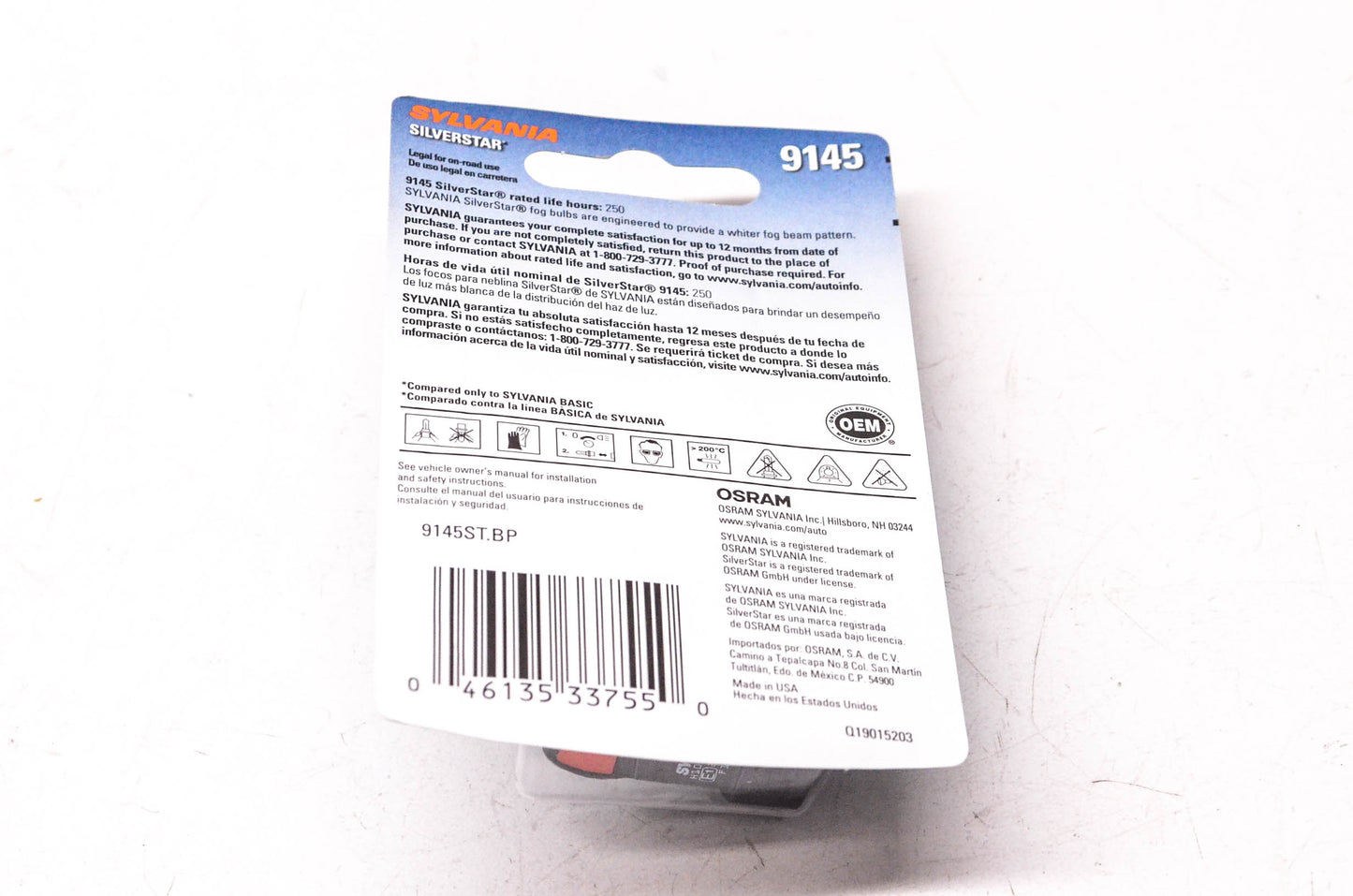 Sylvania 9145ST.BP Sylvania Silverstar Headlight NOS