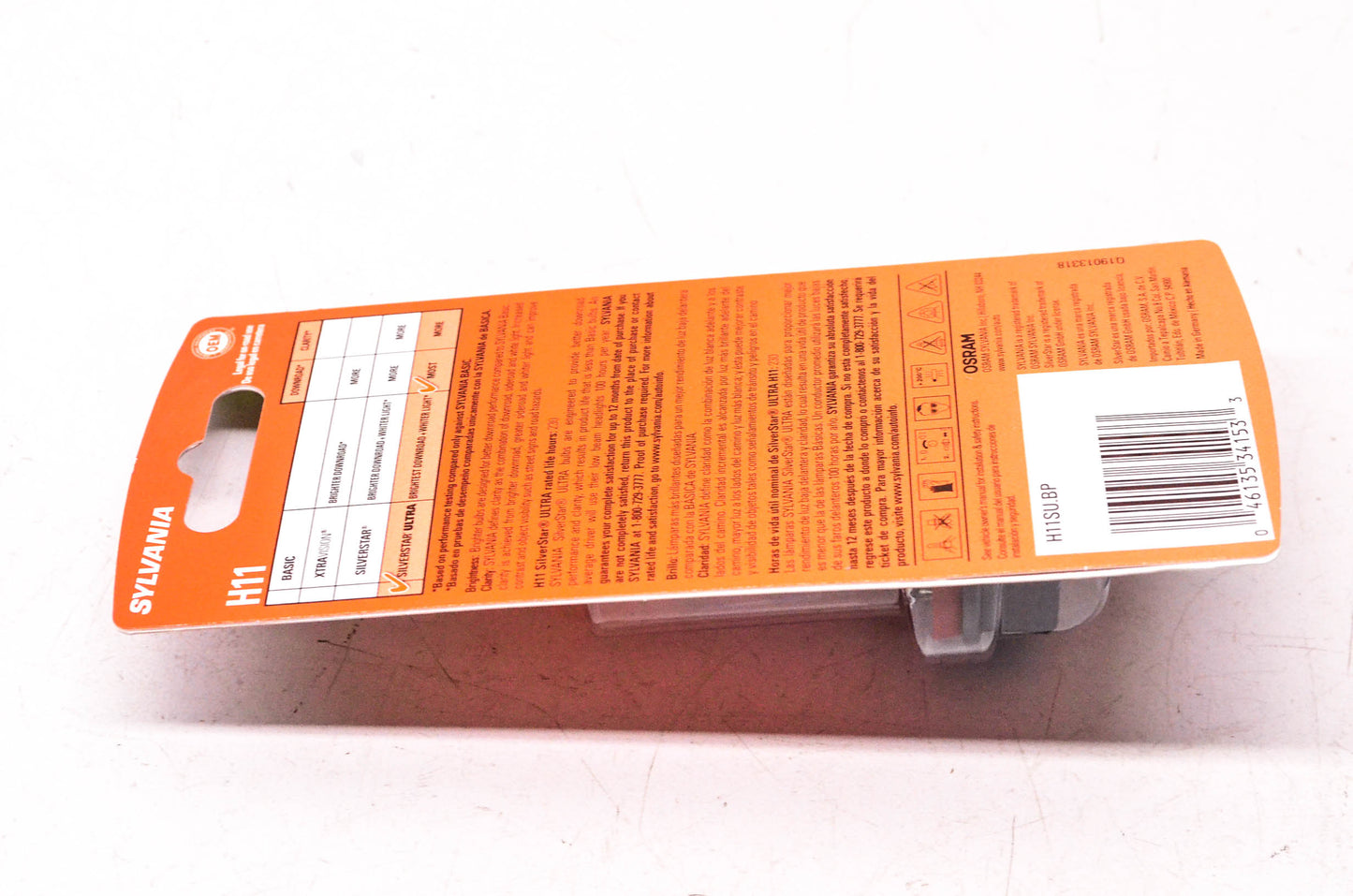 Sylvania H11SU.BP Sylvania Silverstar Ultra Headlight NOS
