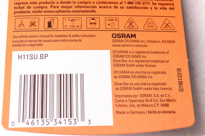 Sylvania H11SU.BP Sylvania Silverstar Ultra Headlight NOS