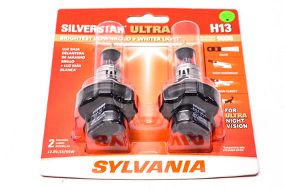 Sylvania H13SU.BP2 Sylvania Silverstar Ultra Headlight Qty 2 NOS