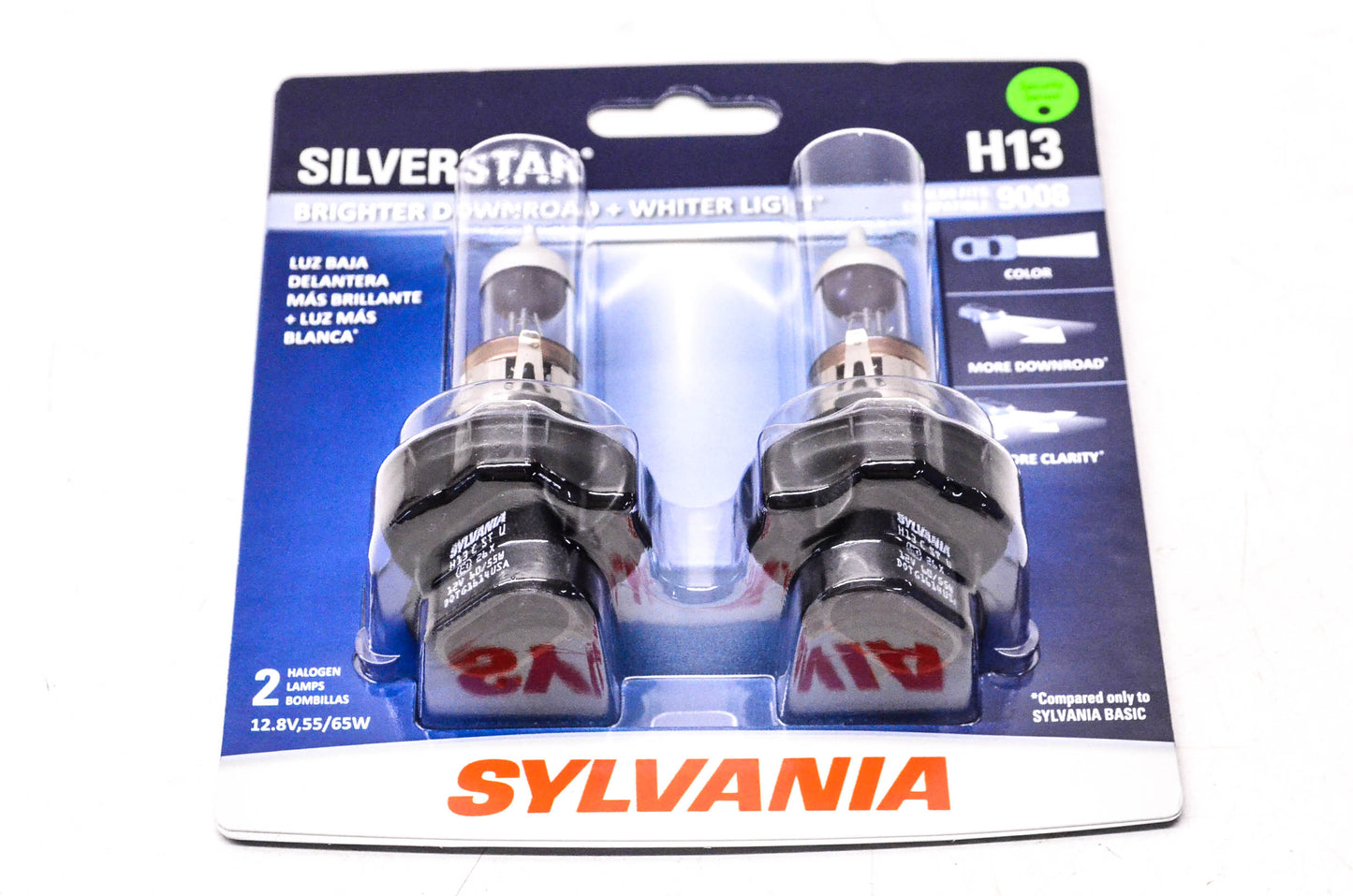 Sylvania H13ST.BP2 Sylvania Silverstar Headlight Qty 2 NOS