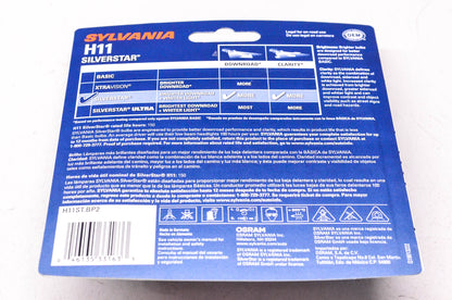 Sylvania H11ST.BP2 Sylvania Silverstar Headlight Qty 2 NOS