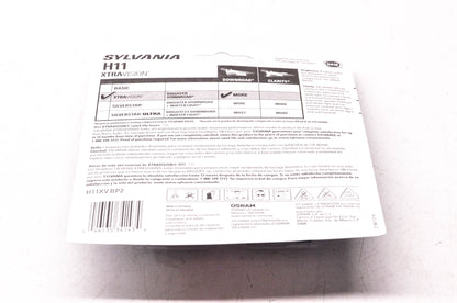 Sylvania H11XV.BP2 Sylvania XtraVision Headlight Qty 2 NOS