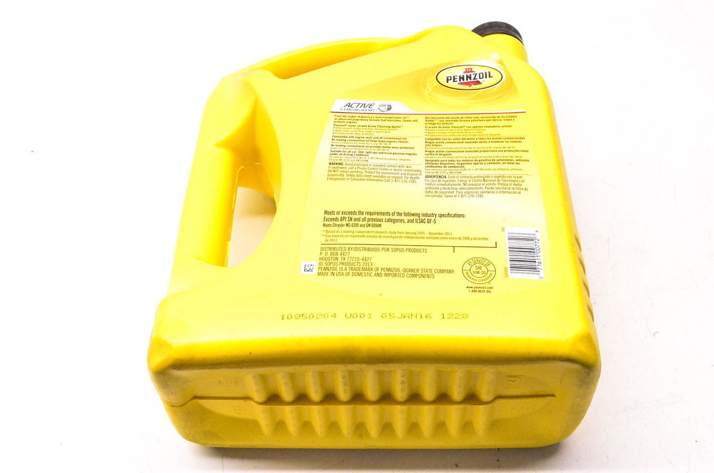 Pennzoil 71611007726 1.25 Gallon 10W-30 SAE Motor Oil NOS