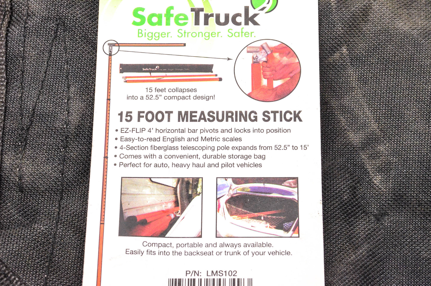 SafeTruck LMS102 15' Foldable Measuring Stick NOS