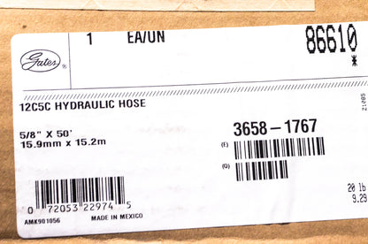 Gates 86610, 12C5C Hydraulic Hose NOS
