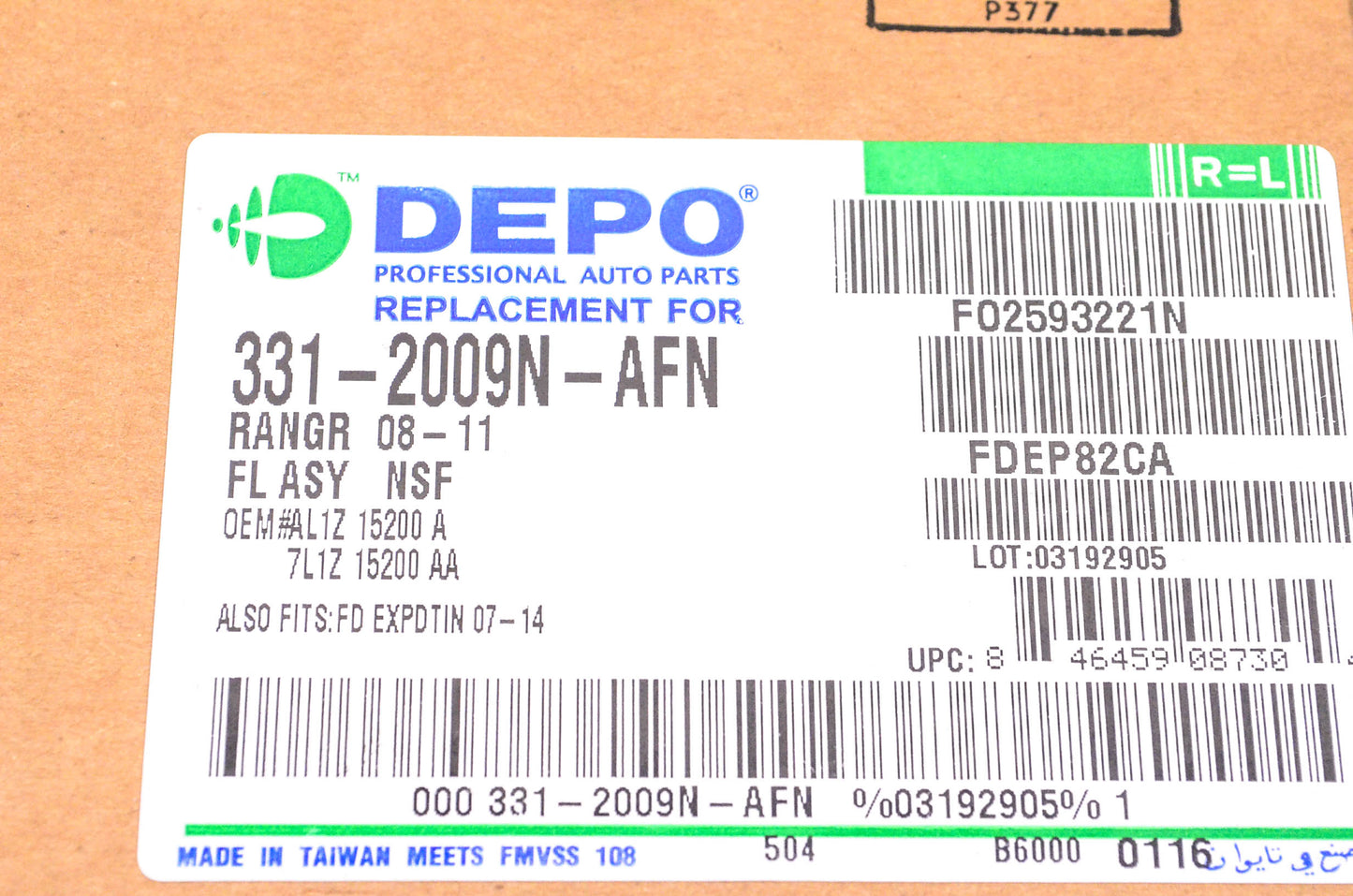 DEPO 331-2009N-AFN Foglight Assembly NOS