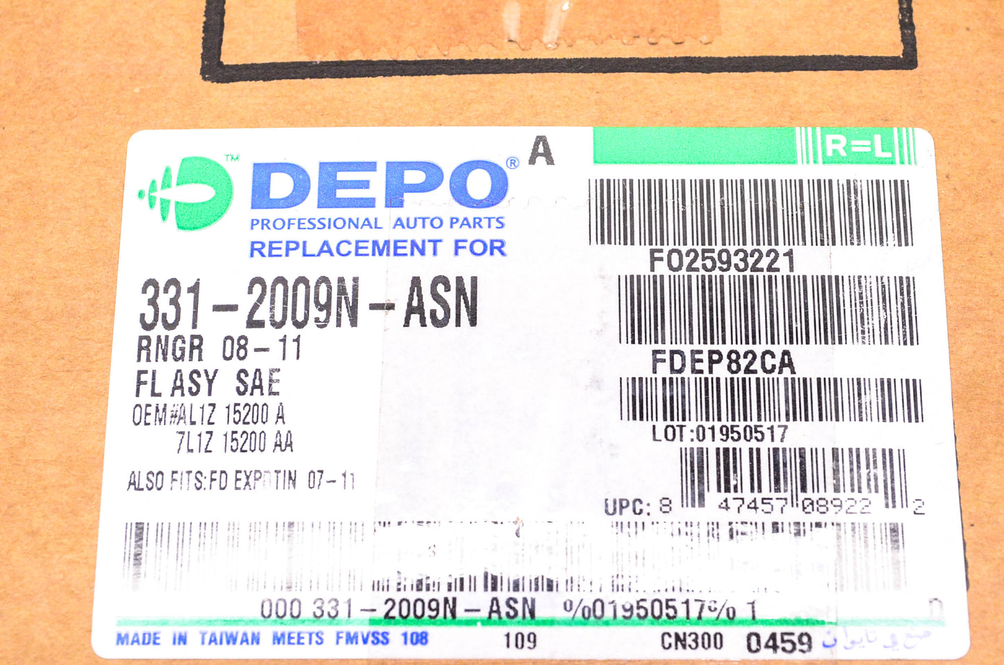 DEPO 331-2009N-ASN Foglight Assembly NOS