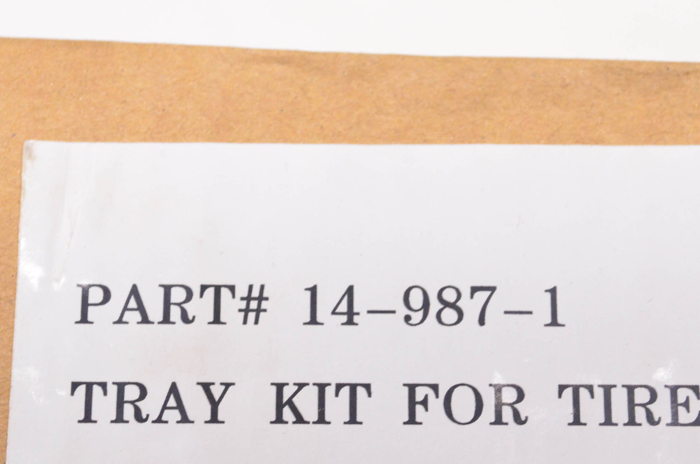 Aftermarket 14-987-1 Tire Spreader Tray Kit NOS