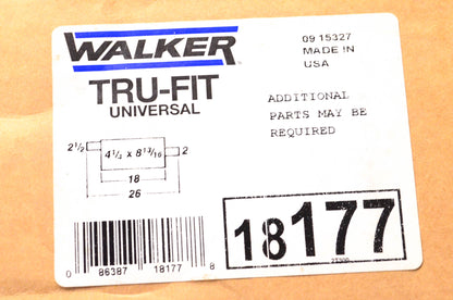 Walker 18177 Tru-Fit Universal Muffler NOS