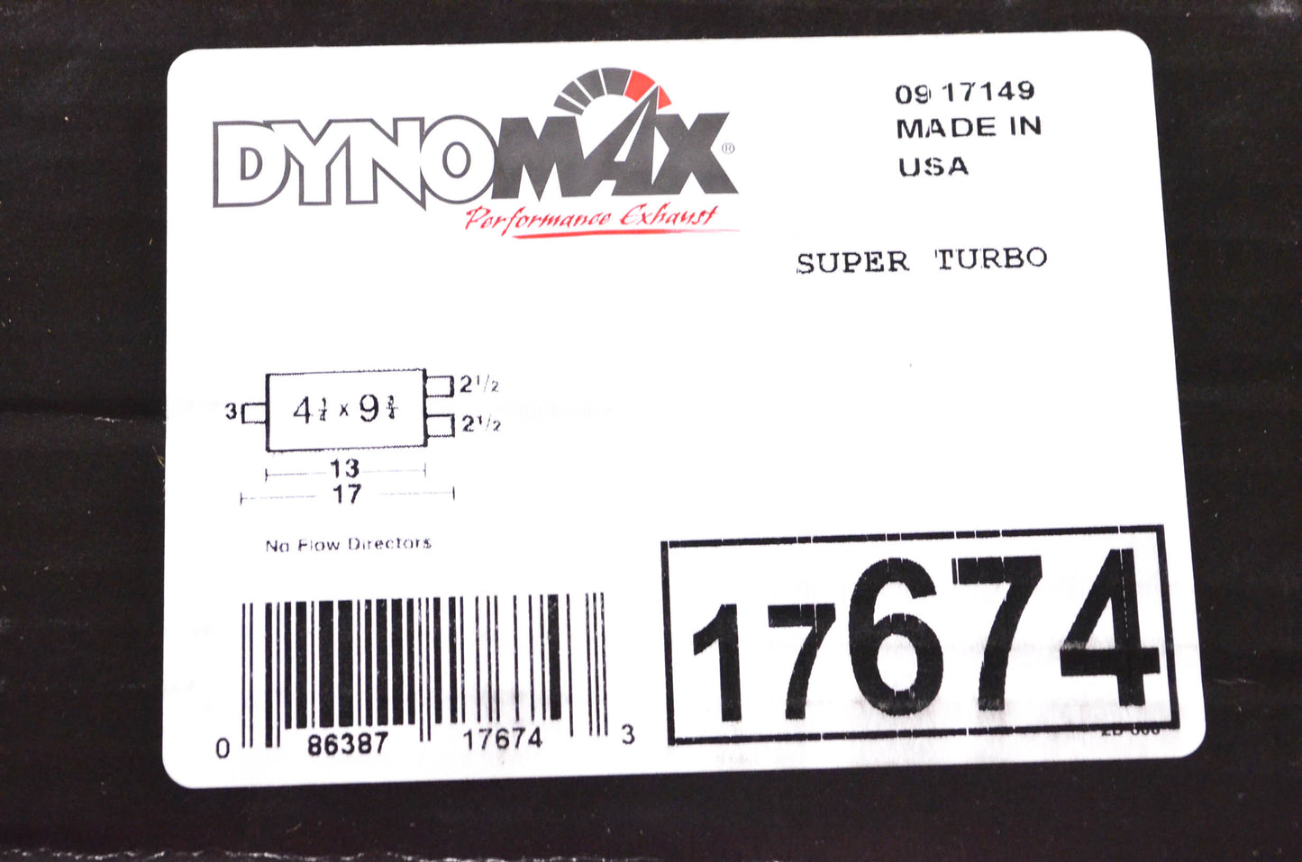Dynomax 17674 Super Turbo Muffler for GMC Sierra 1500 Chevy Ram F150 250 350 NOS
