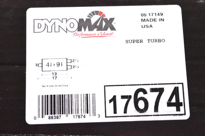 Dynomax 17674 Super Turbo Muffler for GMC Sierra 1500 Chevy Ram F150 250 350 NOS