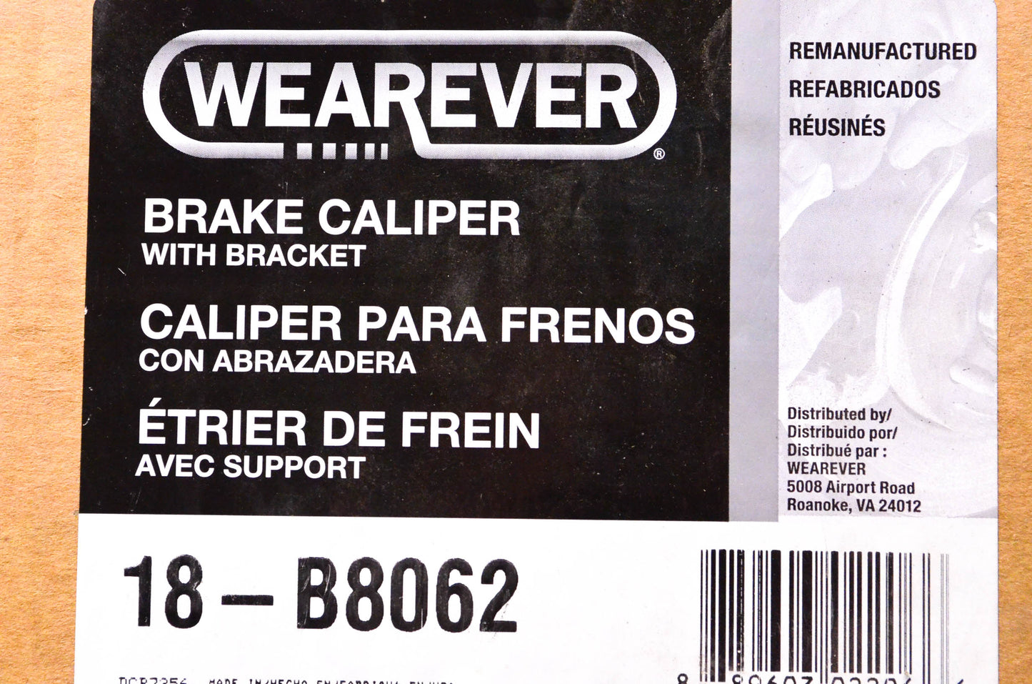 Wearever 18-B8062 Remanufactured Brake Caliper NOS