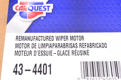 Carquest 43-4401 Remanufactured Wiper Motor NOS