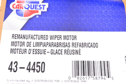 Carquest 43-4450 Remanufactured Wiper Motor NOS