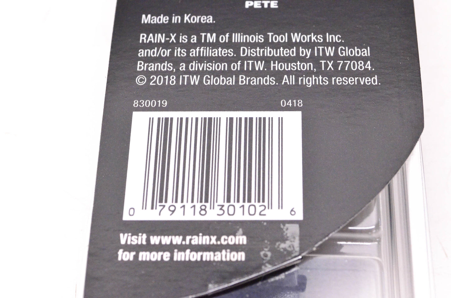 Rain-X 830019 19" Wiper Blade NOS