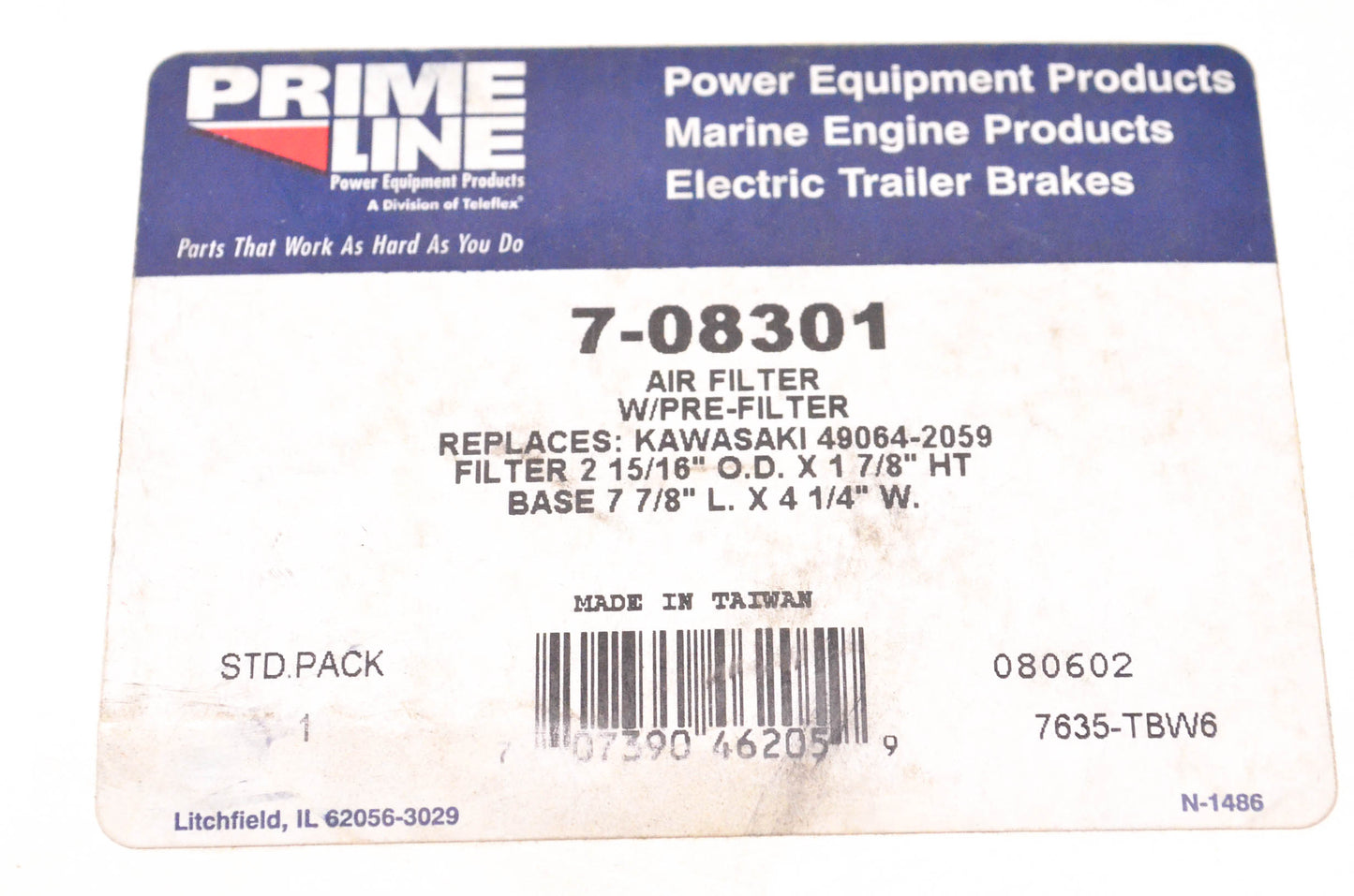 Prime Line 7-08301 Air Filter NOS