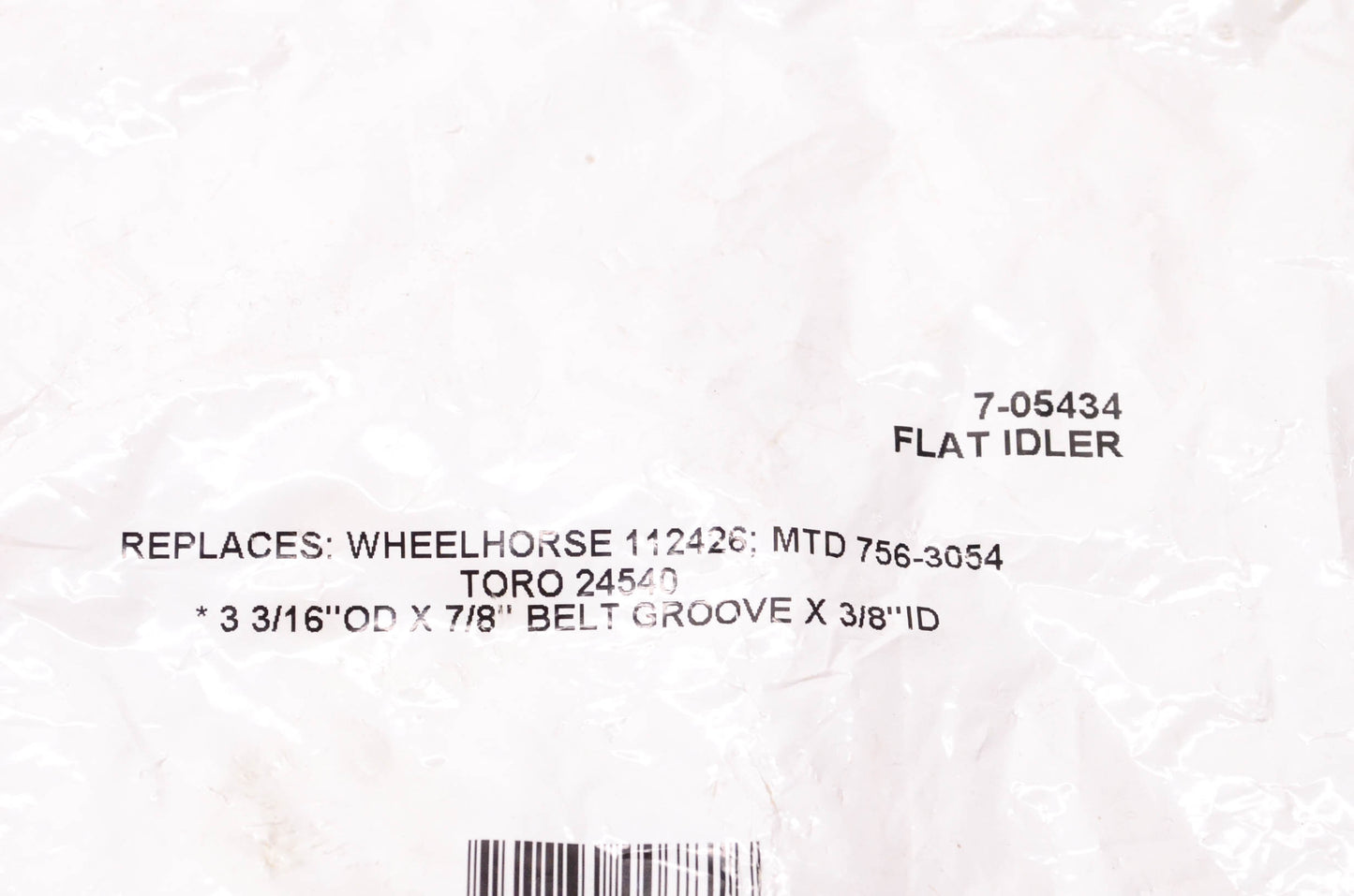 Prime Line 7-05434, 756-3054, 24540 Flat Idler NOS