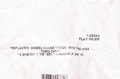 Prime Line 7-05434, 756-3054, 24540 Flat Idler NOS