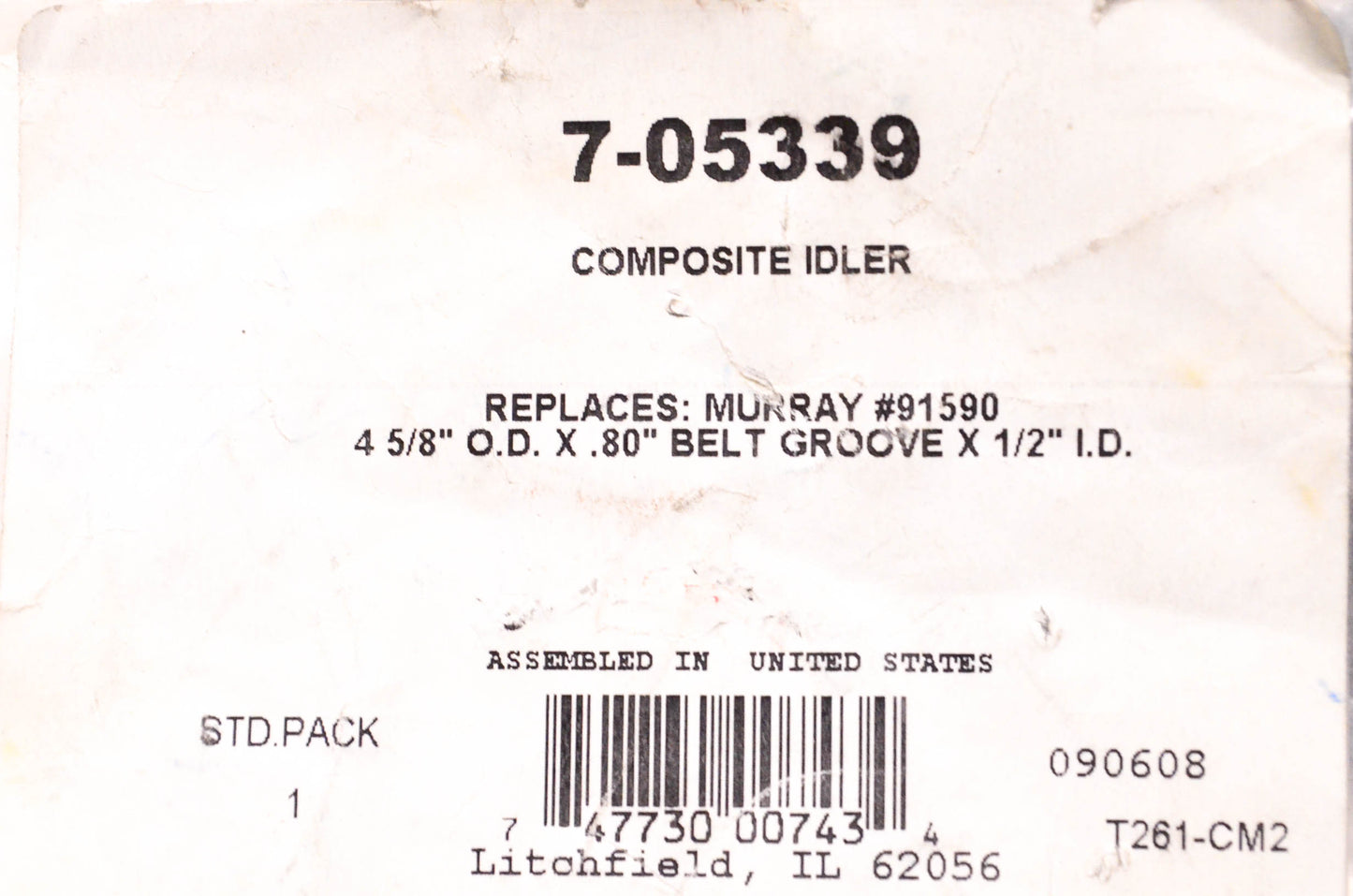 Prime Line 7-05339, 91590 Composite Idler NOS