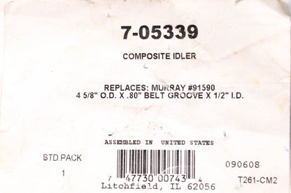 Prime Line 7-05339, 91590 Composite Idler NOS