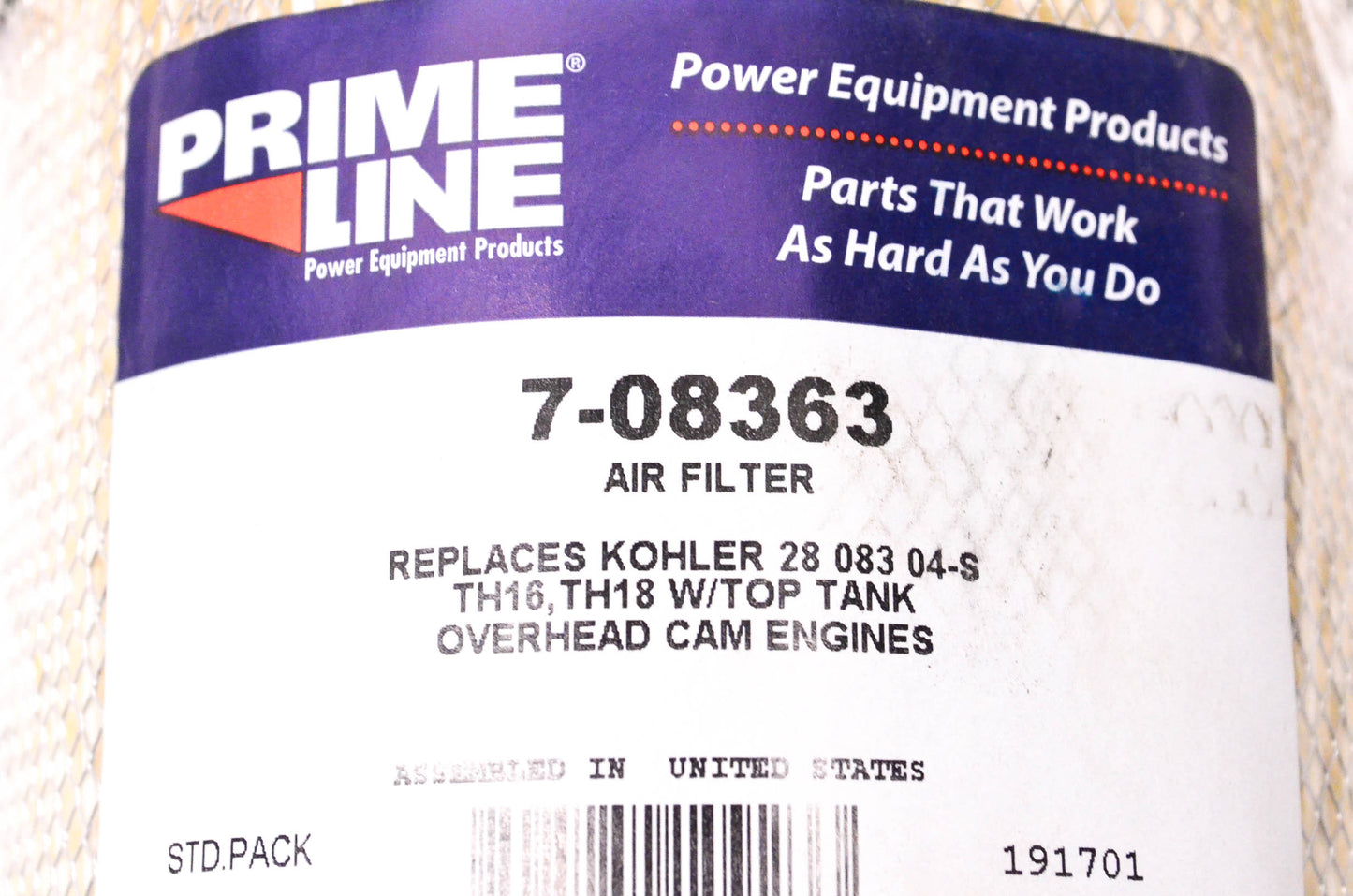 Prime Line 7-08363 Air Filter NOS