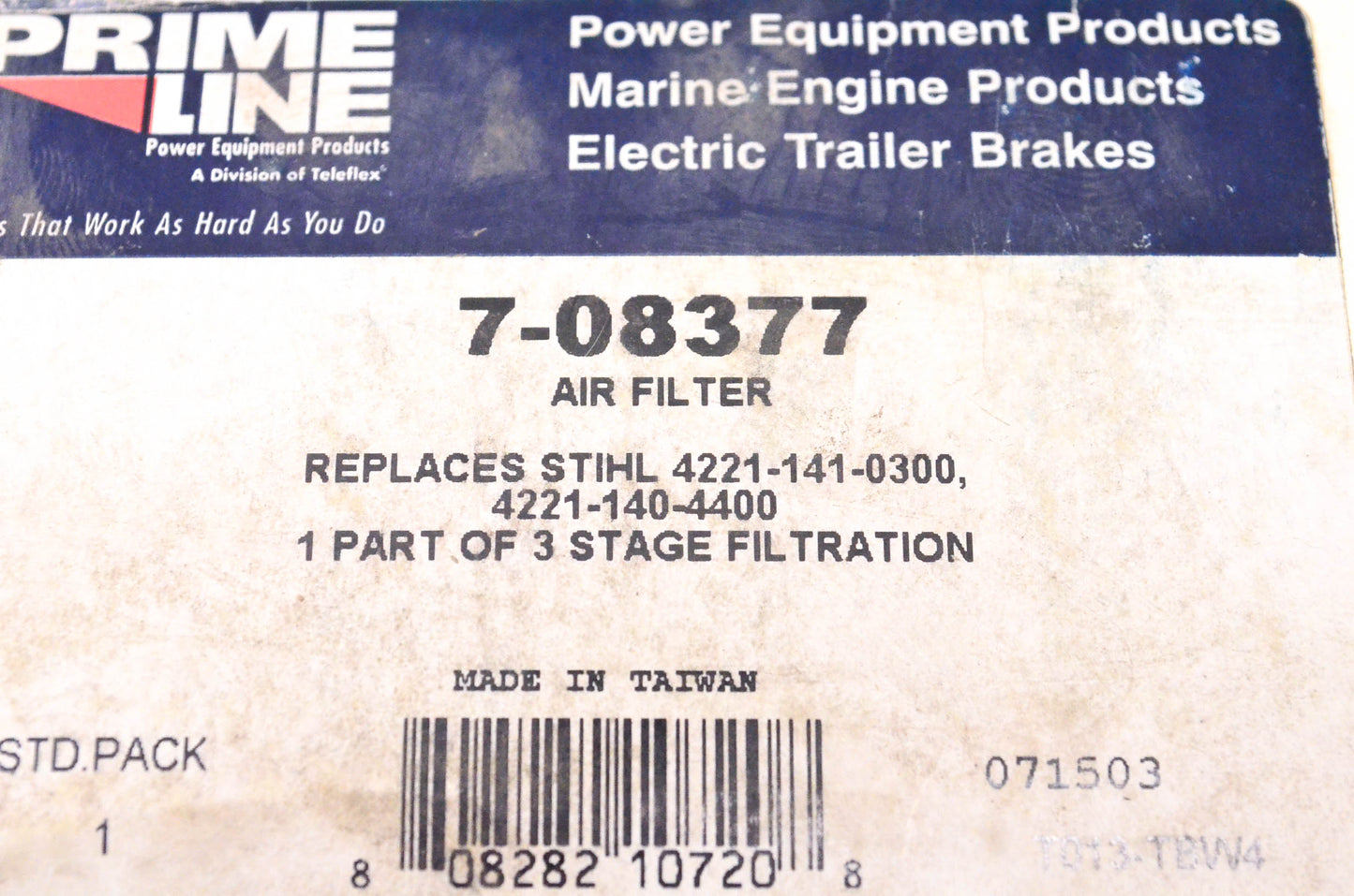 Prime Line 7-08377, 4221-141-0300, 4221-140-4400 Air Filter NOS