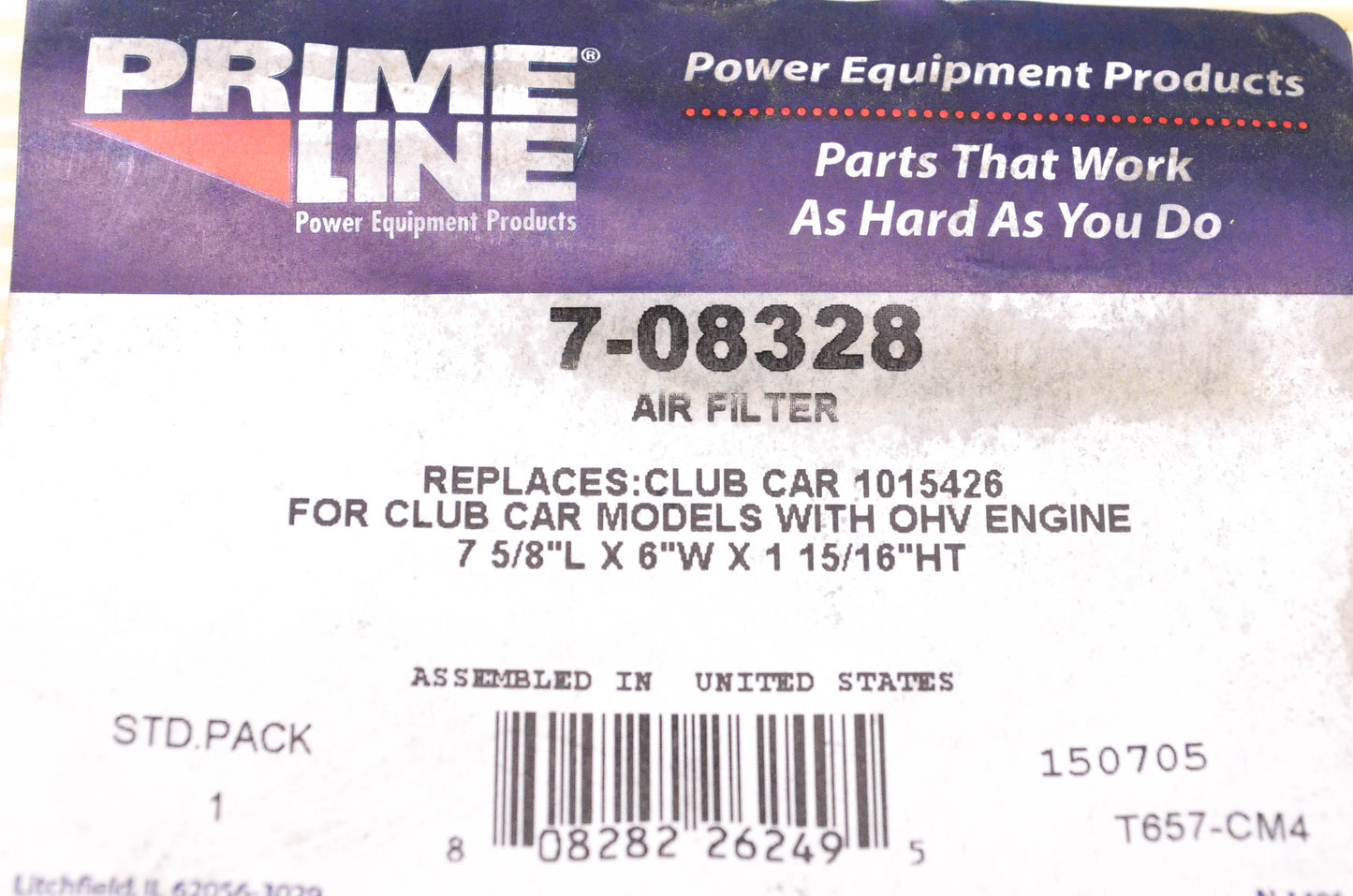Prime Line 7-08328, 1015426 Air Filter NOS