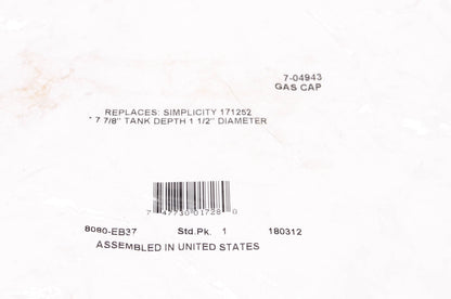 Prime Line 7-04943 Gas Cap With Gauge NOS