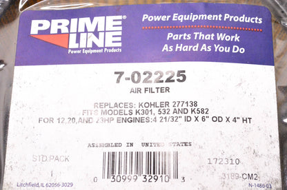 Prime Line 7-02225, 277138 Air Filter NOS