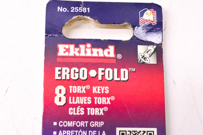 Eklind 25581 8 Piece Torx Key Tool NOS