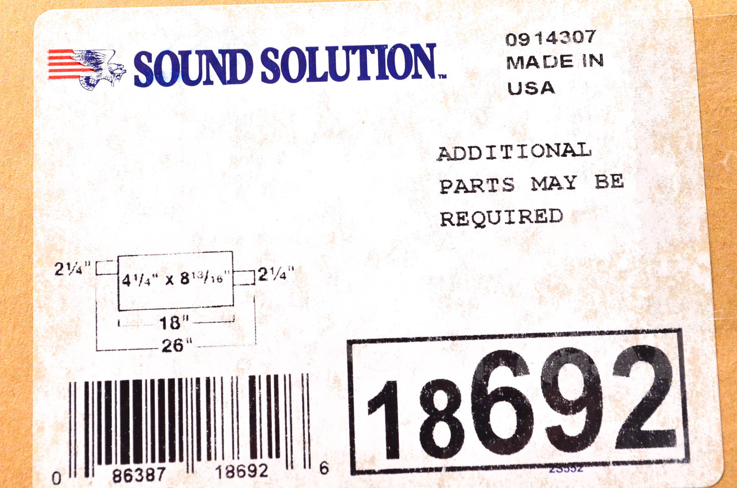 Walker 18692 Sound Solution Muffler NOS