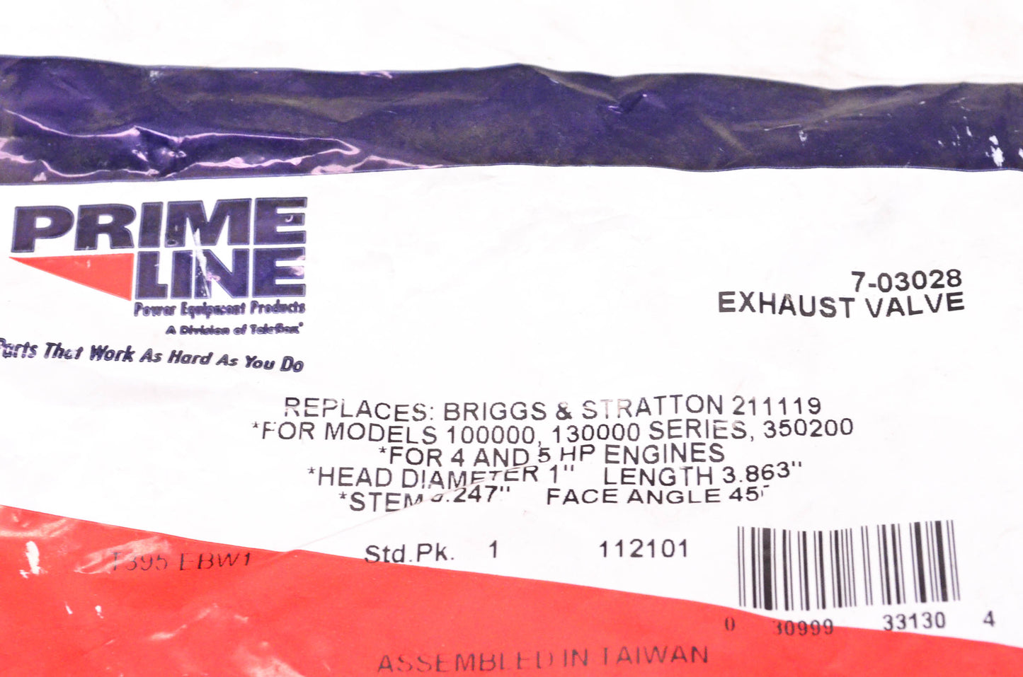 Prime Line 7-03028 Exhaust Valve NOS