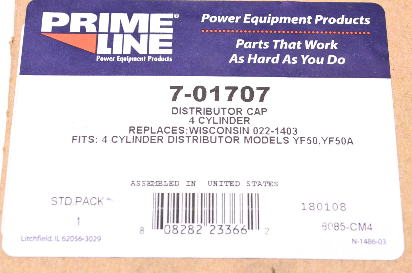Prime Line 7-01707, 022-1403 Distributor Cap NOS