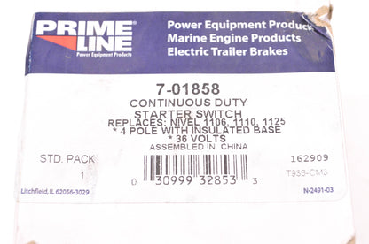 Prime Line 7-01858, 1106, 1110 Continuous Duty Starter Switch NOS